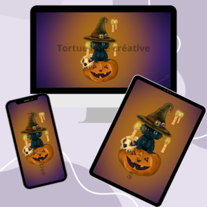 chat sorcier halloween